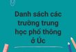 Danh sách các trường trung học phổ thông ở Úc